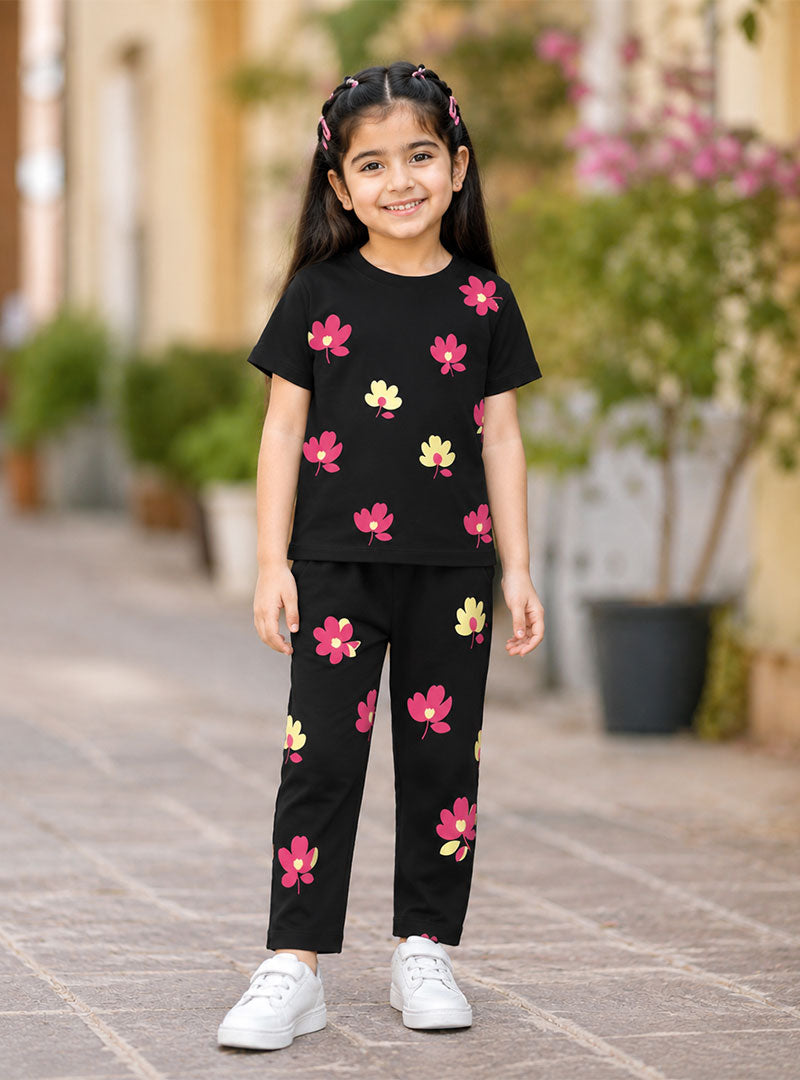 Blossom Bloom Girls Cotton Co Ord Set