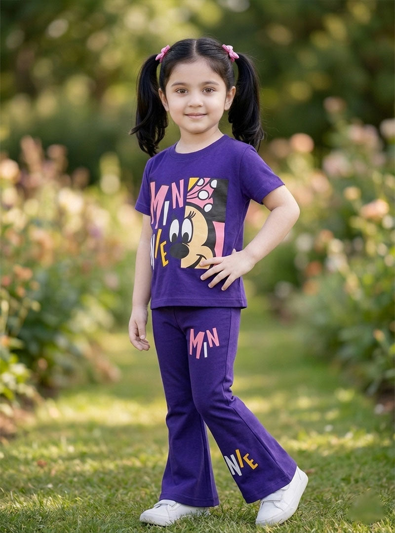 Minnie Style Girls Flared Trouser Set
