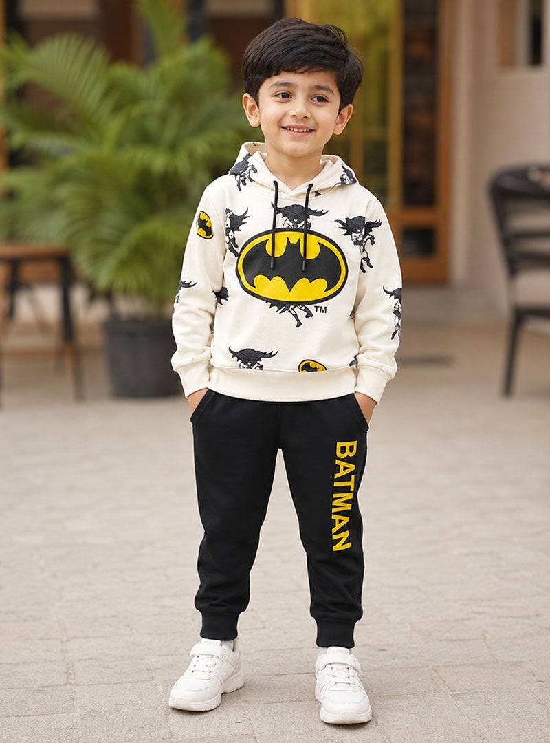 Batman Print Boys Hoodie Trouser Set