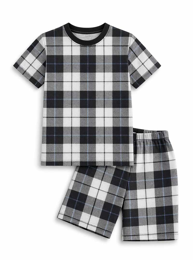 Black & Grey Check Summer Set