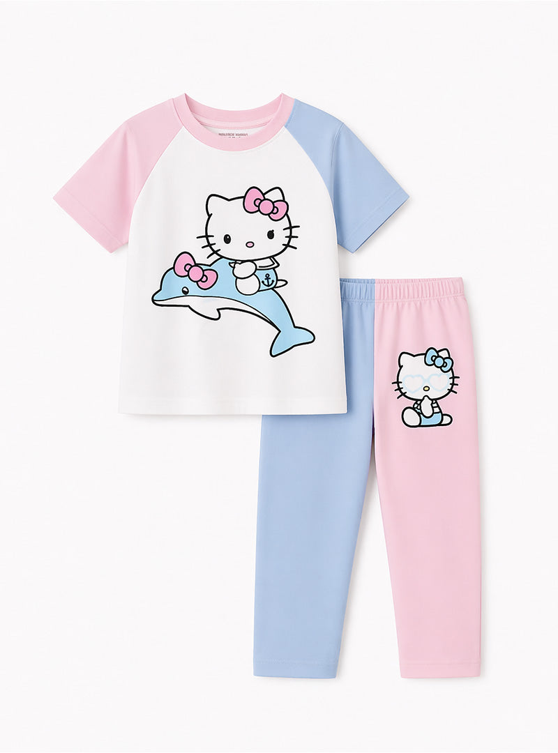 Hello Kitty Cute Dolphin Ride Pajama Set
