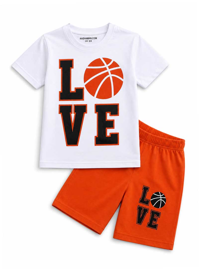 Kids Basketball Love Summer Co-Ord Set