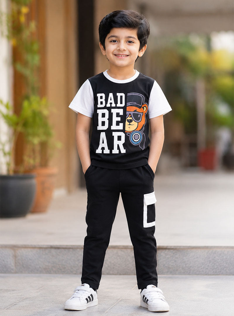 Boys Bad Bear Trouser Set
