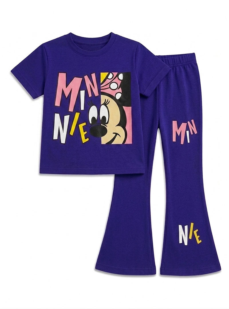 Minnie Style Girls Flared Trouser Set