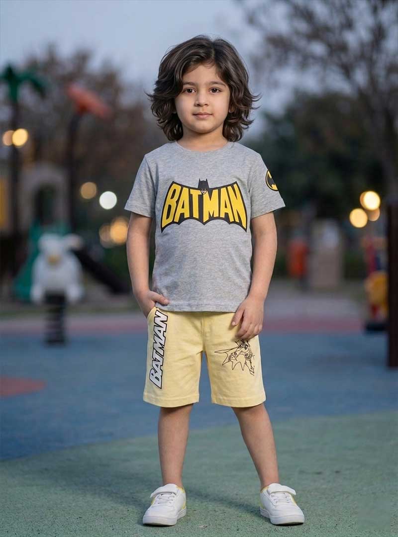 Batman Logo Kids T Shirt & Shorts Set
