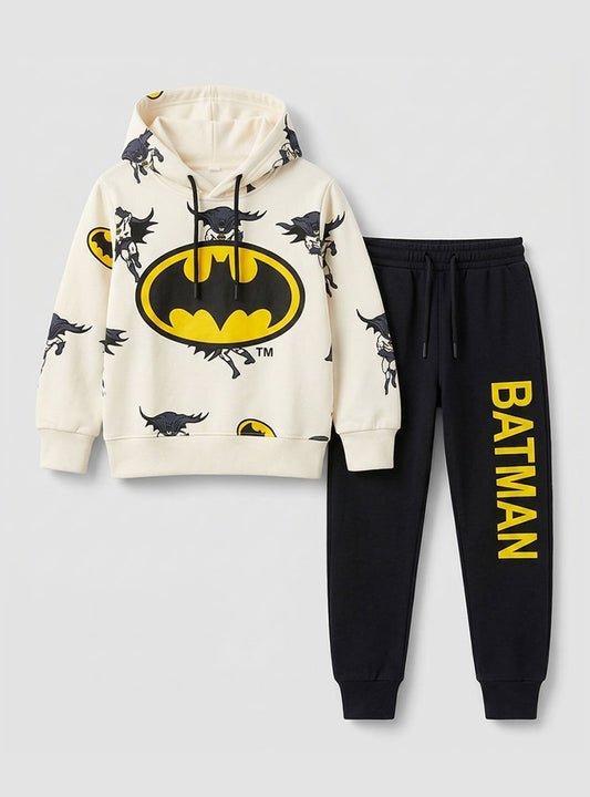 Batman Print Boys Hoodie Trouser Set