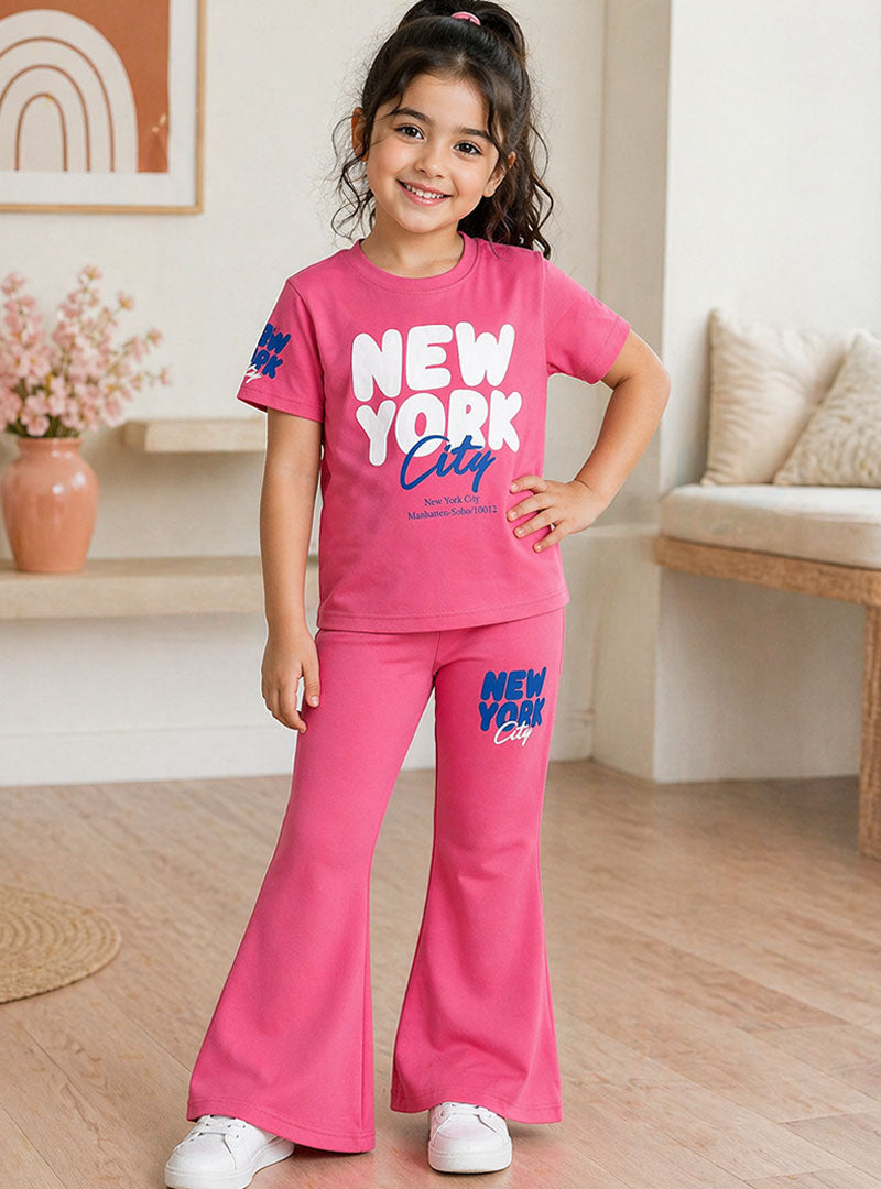 New York Print Girls Flapper Set
