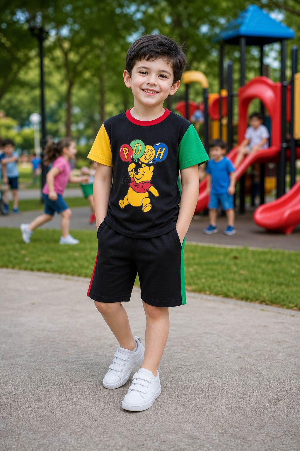 Pooh Cartoon Kids Summer Set